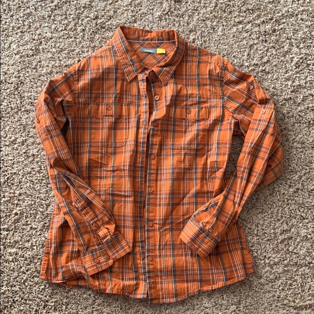 Cabelas flannel button up sz M